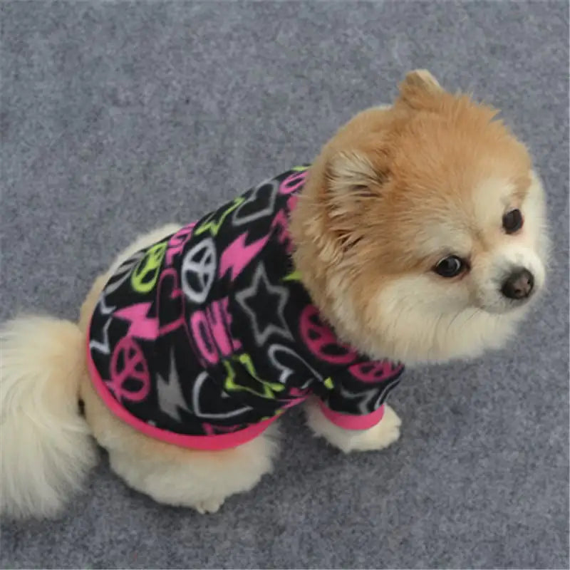 Warm Fleece Clothing for Dogs in Spring and Autumn